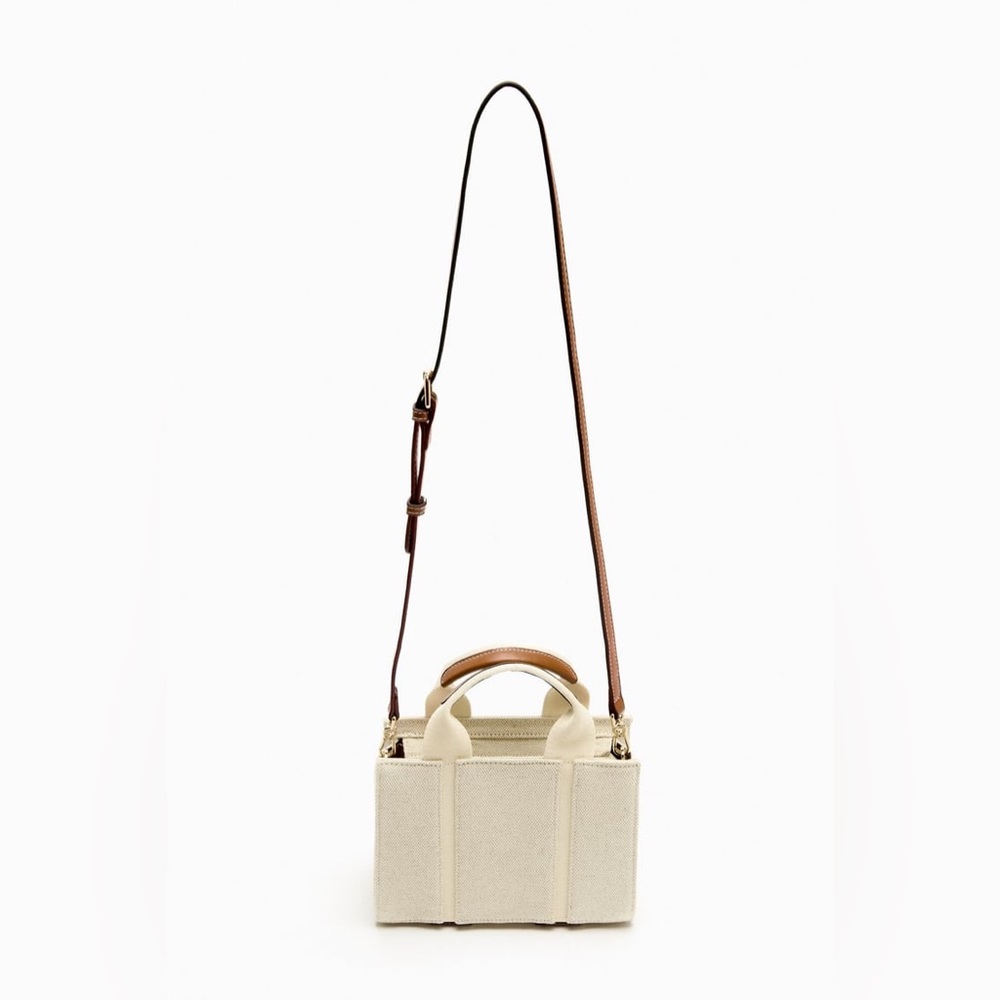 ZARA Canvas Mini City Bag